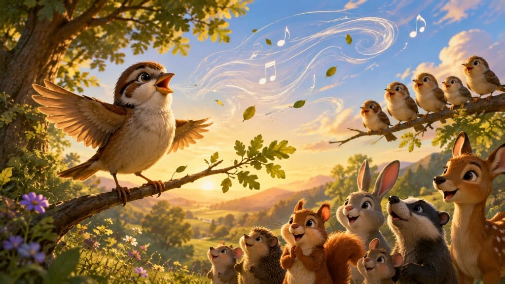 El gorrión que aprendió a cantar con el viento